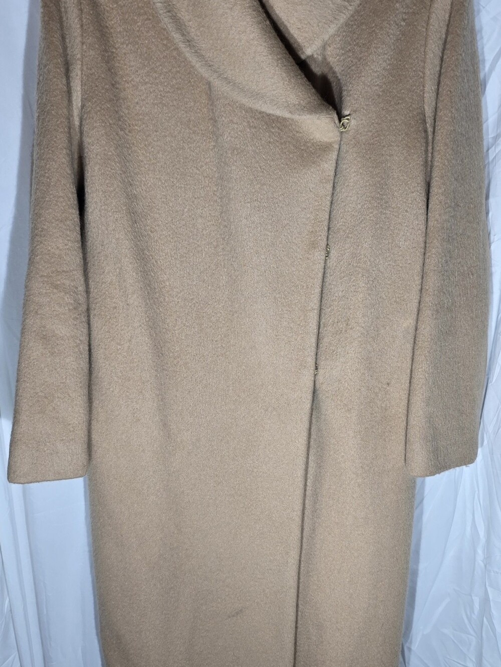 The Limited long beige cowl-neck coat